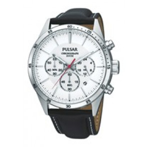 Correa de reloj Pulsar VD53-X001 PT3007X1 (PP069X) Cuero Negro